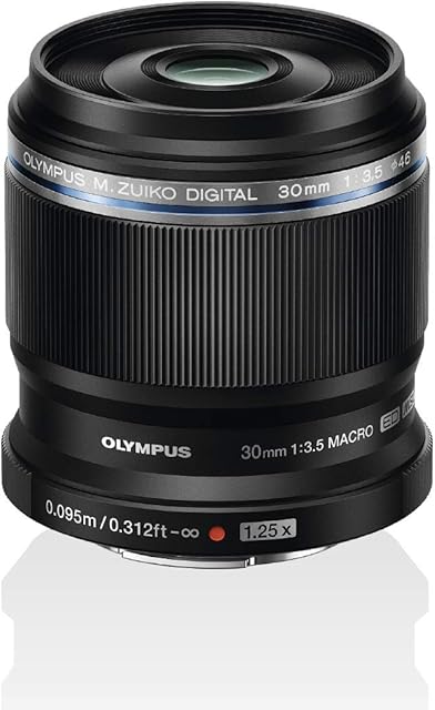 Olympus M. Zuiko Digital ED 30mm F3.5 Macro Lens, suitable for all MFT cameras (Olympus OM-D & PEN models, Panasonic G-series), black