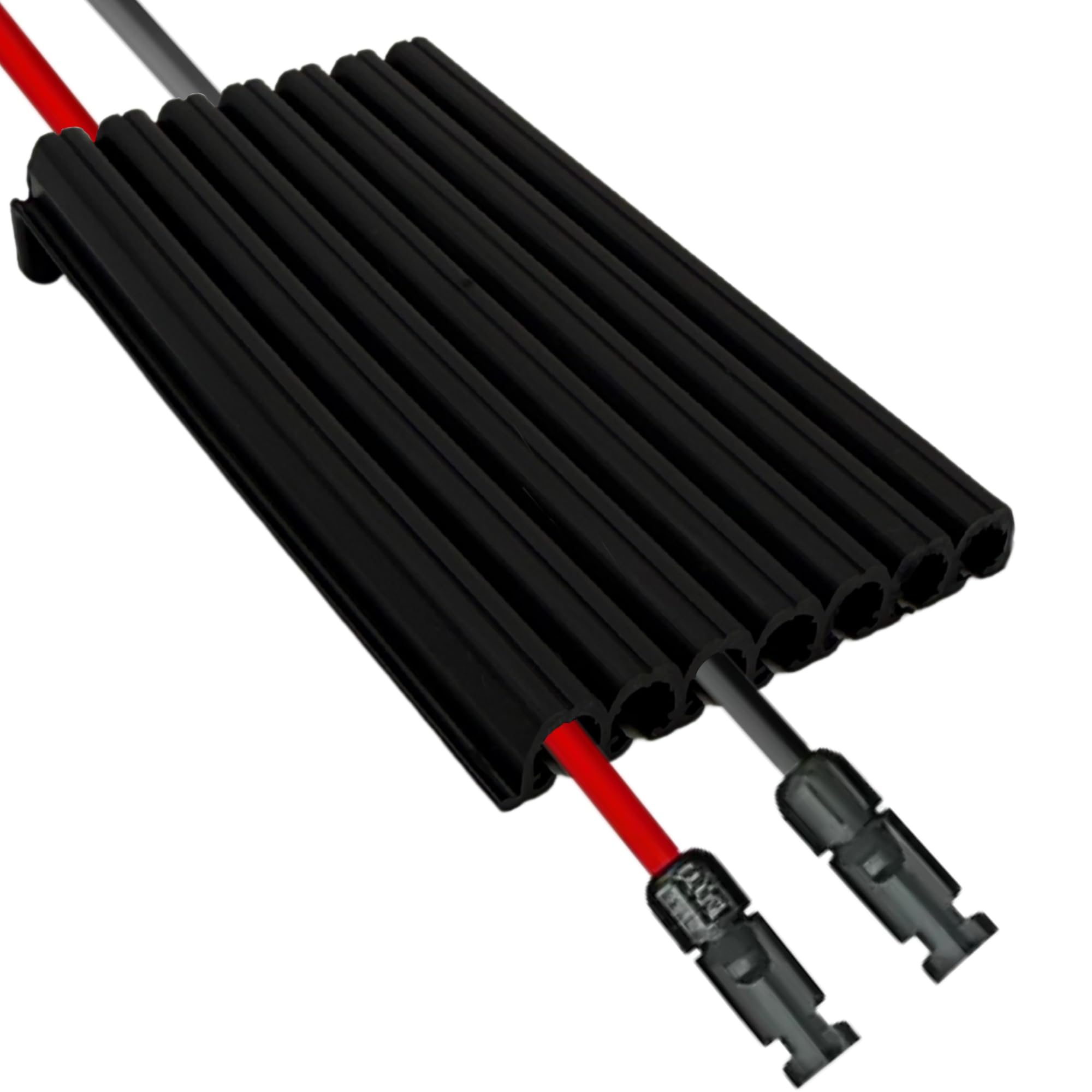 2 x Dachdurchführung Solar (bis zu 7 Kabel mit 6 mm² Dicke) - PV Kabeldurchführung für Solaranlage auf Ziegeldach - Solar-Kabeldurchführung Wasserdicht - Durchführung für Solarkabel (0% MwSt.)