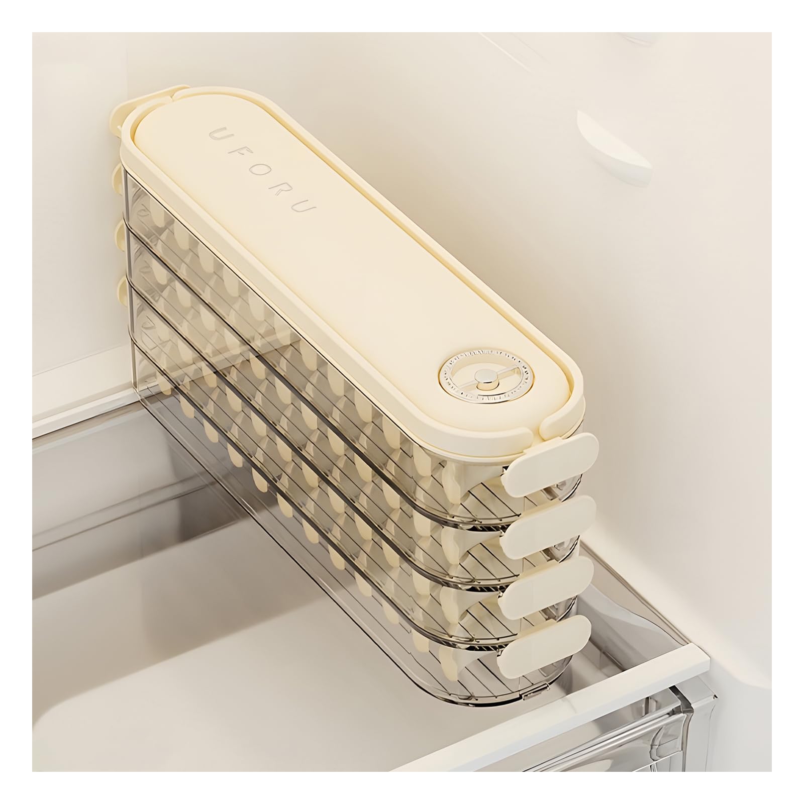 Atlodas Cajas de almacenamiento para nevera con tapas, caja de albóndigas, organizador de refrigerador, almacenamiento apilable con tapas, contenedor portátil de almacenamiento de alimentos de