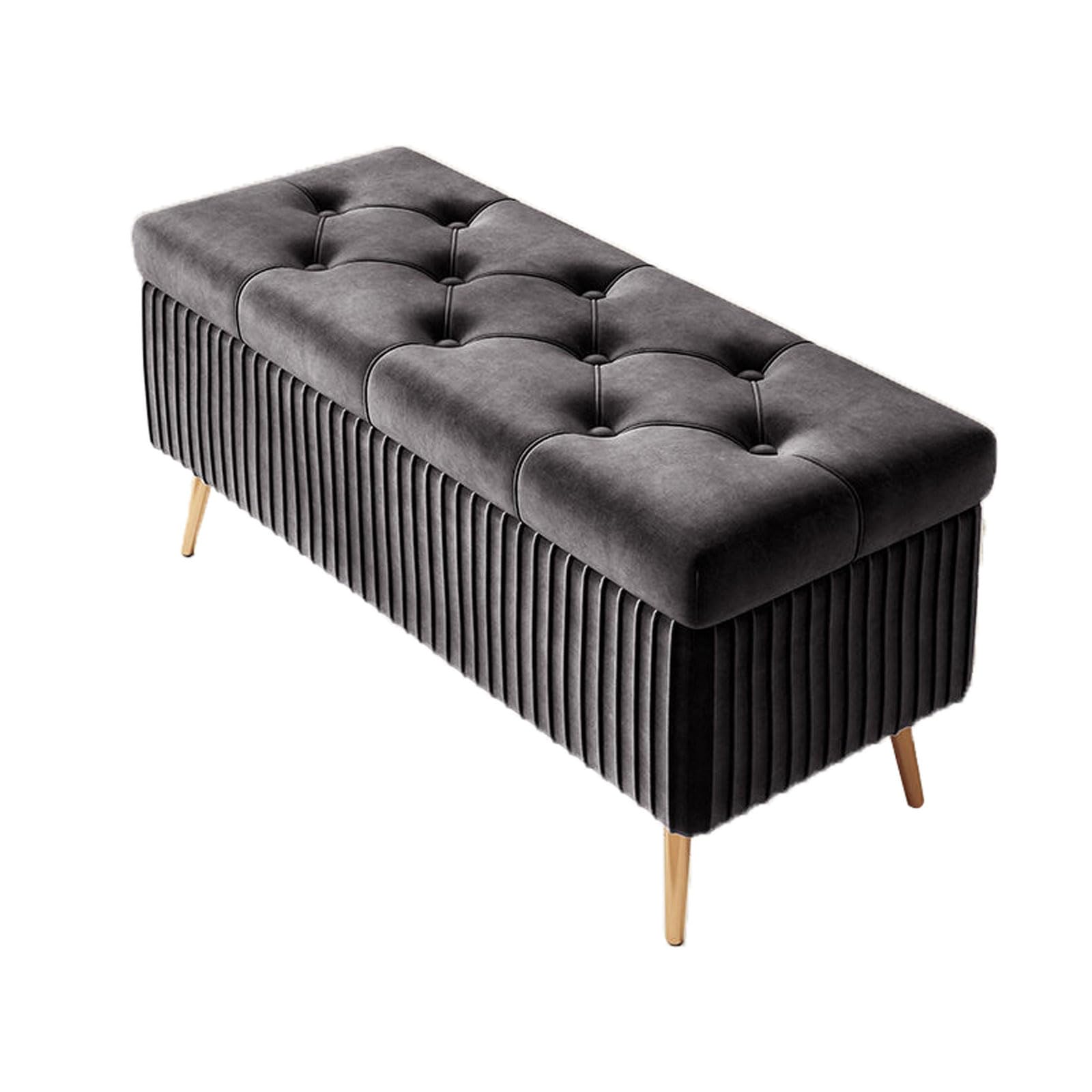 Banc de rangement ottoman contre le désordre, meuble gain de place