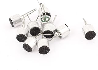 Sourcingmap 10 Pcs 6mm x 5mm Through Hole MIC Electret Microphone Condenser Pickup