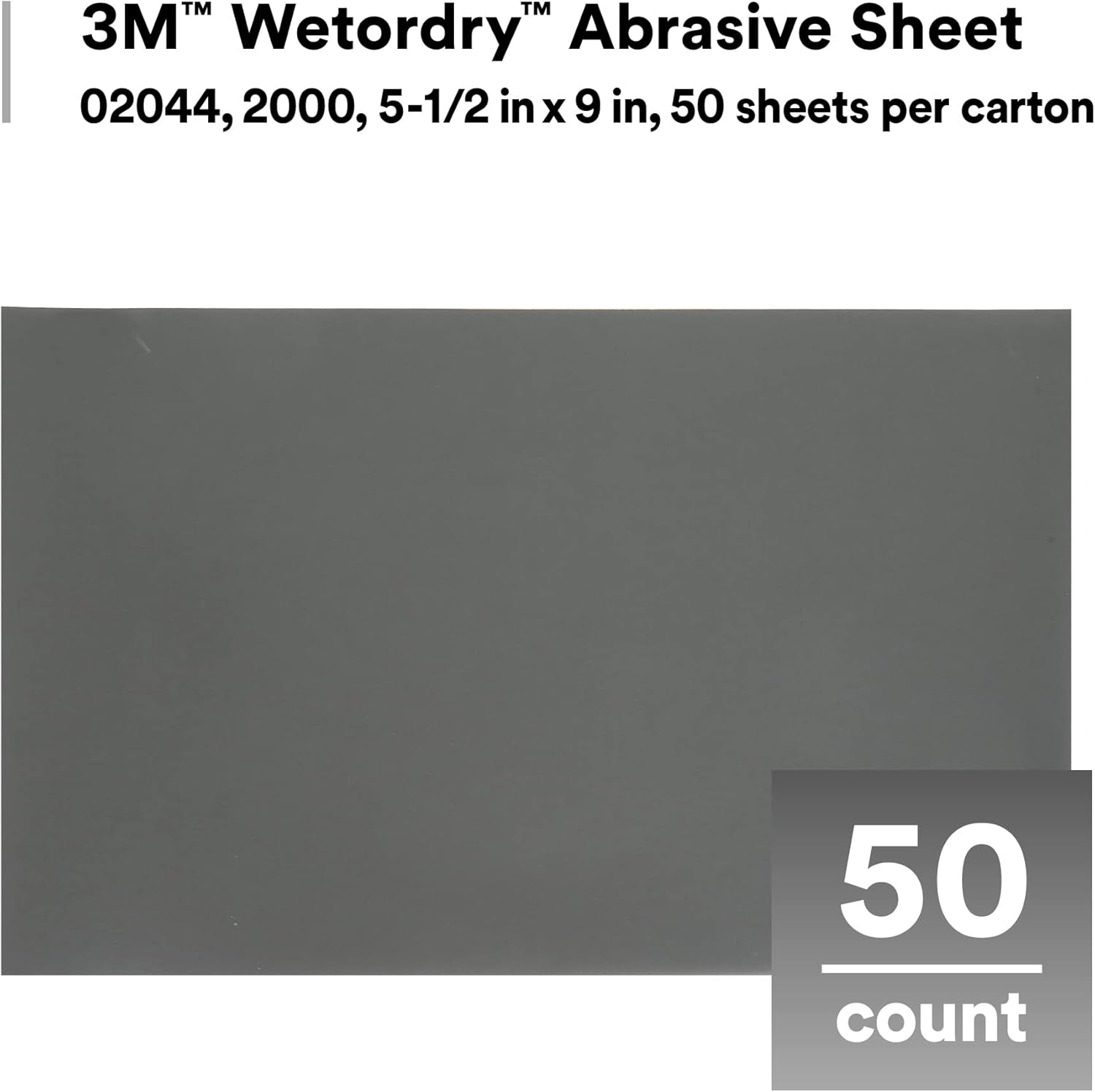 One-Day Sale: Up to 70% Off 3M Wetordry Abrasive Sheet 401Q, 02045, 2500, 5 1/2 x 9 in, 50 sheets per carton