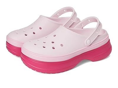Crocs Classic Stacked Clogs Platform Platform Clog Shoes Dragon Fruit