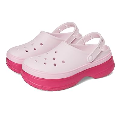 Crocs Classic Stacked Clogs Platform Platform Clog Shoes Dragon Fruit