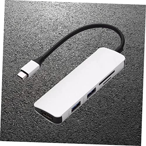 UKCOCO 5 1 Hub Tipo C Com Adaptador De Hub USB C Conversor Prata USB Tipo C Hub USB C Hub