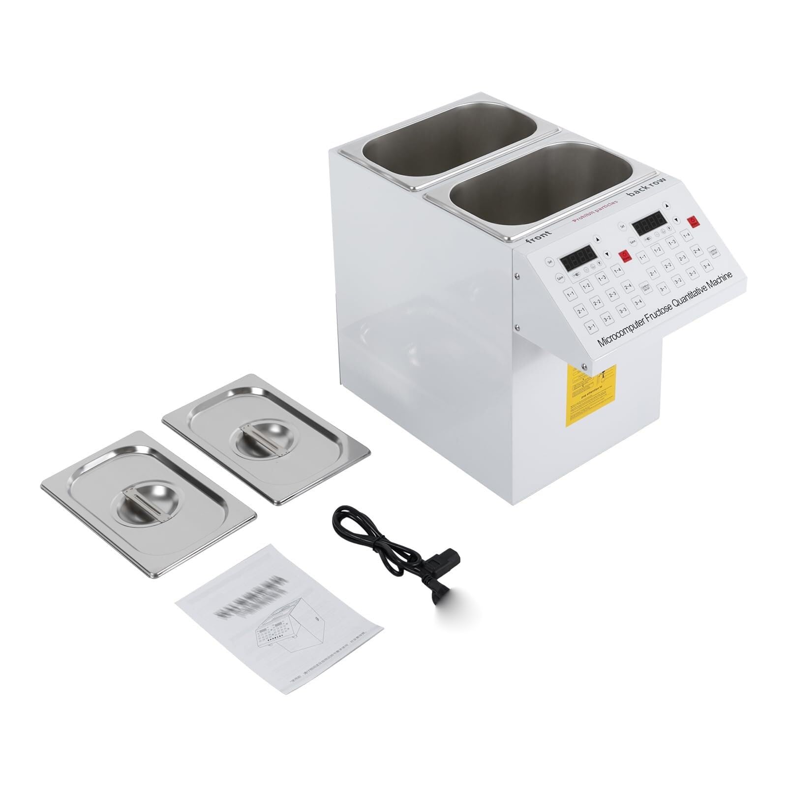 Automatyczna maszyna do ilościowego oznaczania fruktozy, elektryczny dozownik syropu z podwójnym cylindrem o pojemności 10 l, dozownik fruktozy, do sklepów z deserami