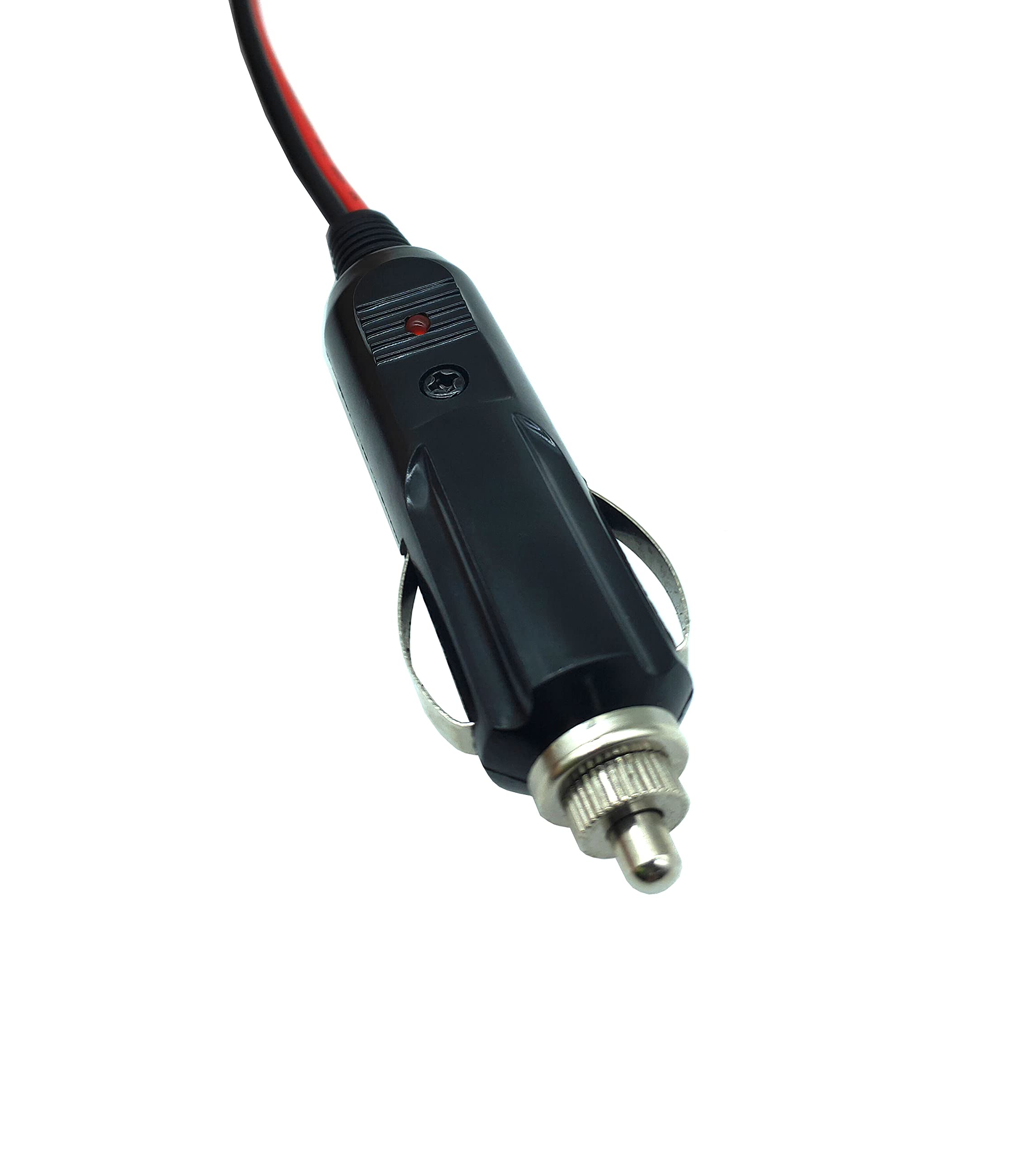Halokny Cavo Accendisigari 12V Con Attacco SAE - 1 Metro, 14 AWG, Fusibile 15A E LED