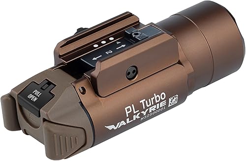 OLIGHT PL Turbo Weaponlight, 800 lúmenes, 1,689.6 ft de largo alcance, linterna táctica de largo alcance, 66,300 luz montada en riel de alta candela