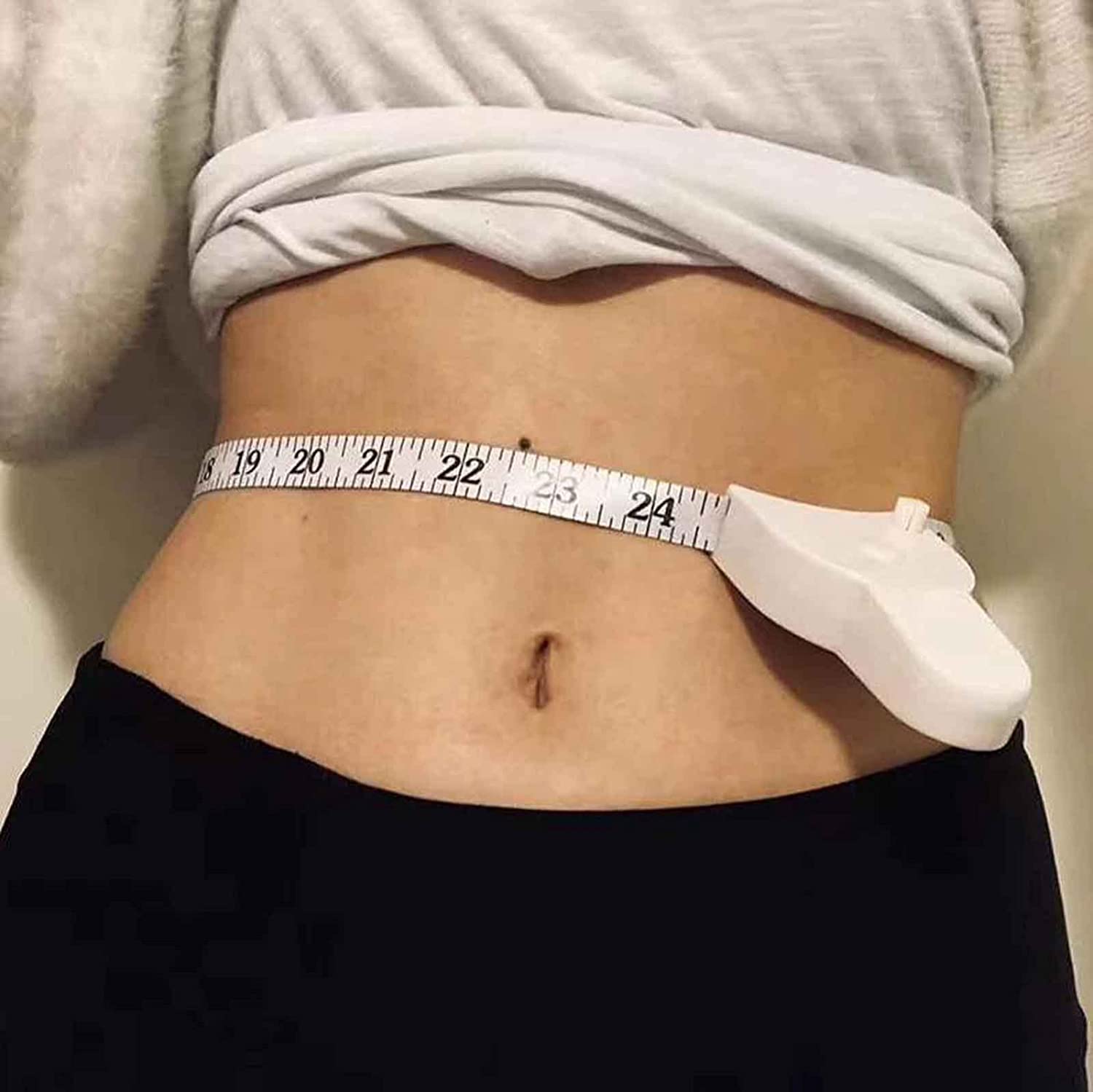 Automatic Telescopic Tape Measure - Self-Tightening Body Measuring Ruler Fitness Caliper for ​Body Measurement, Retractable Double Scales Rulers, Perfect Waist Tape Measure - 60 inch (White,R) : Industrial & Scientific