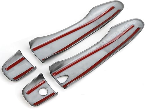 Miniatura 4 de MENDX Cubierta exterior de la manija de la puerta para Nissan Navara Np300 2015-2020 Cubierta de manija de puerta exterior de fibra de carbono