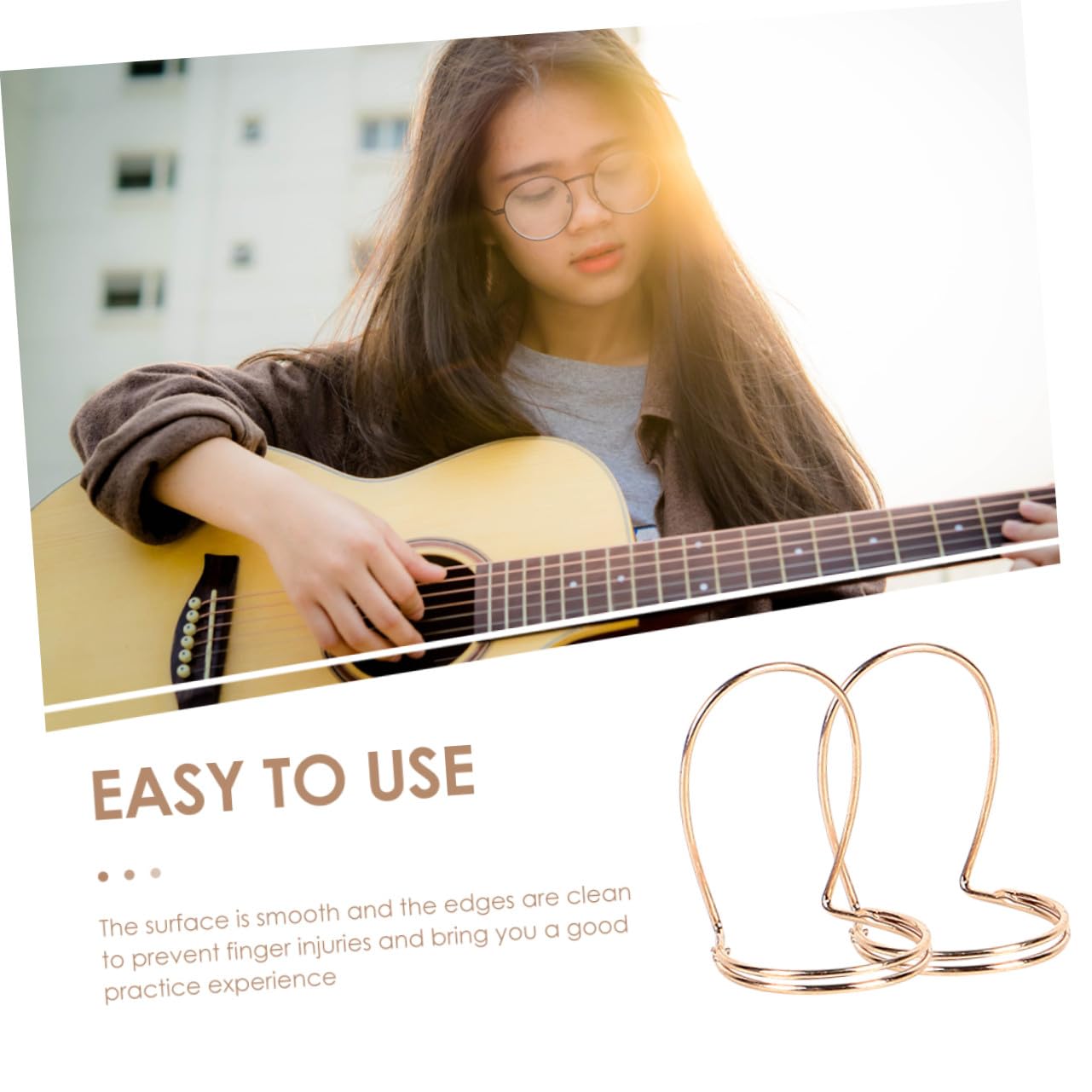 Médiators pour Guitare Folk en Métal 8 Pièces, Légers et Faciles à Ranger, Adaptés pour Doigt Index, Accessoires Pratiques pour Guitare Classique et Basse
