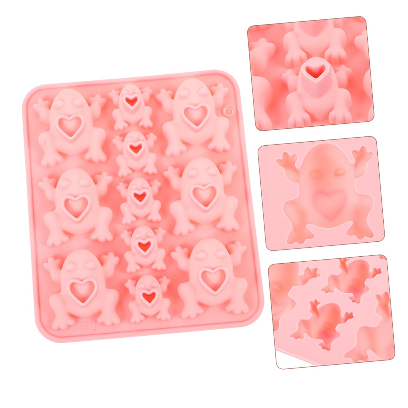 Lurrose 10piezas Molde Para Chocolate Forma De Rana Para Hornear Pasteles y Dulces Molde De Diseño Divertido Para Fiestas y Celebraciones