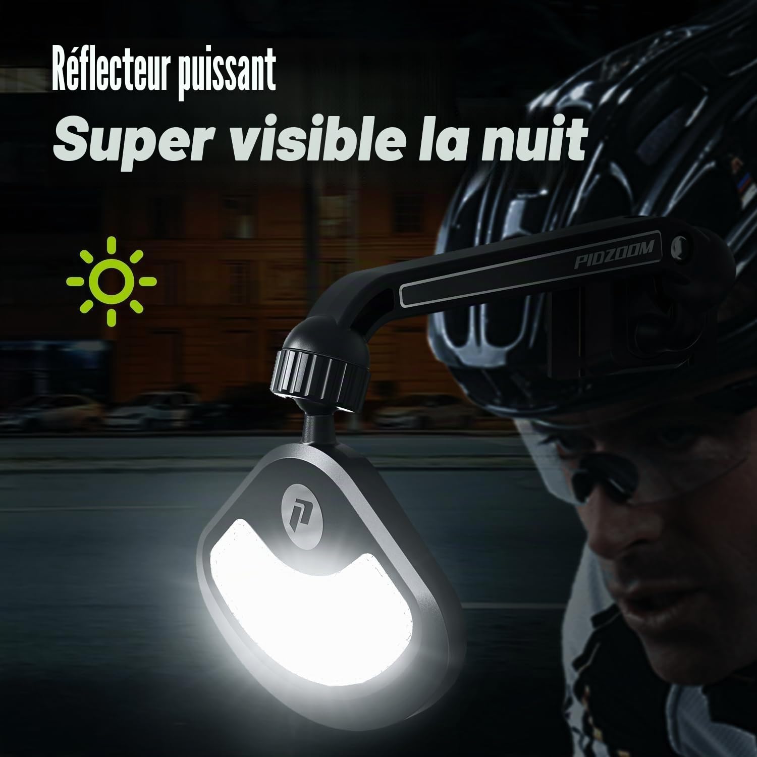 Rétroviseur pour casque de vélo - Réglable à 540° et rotatif - Pour accessoires de cyclisme - Facile à installer - Montage à gauche ou à droite