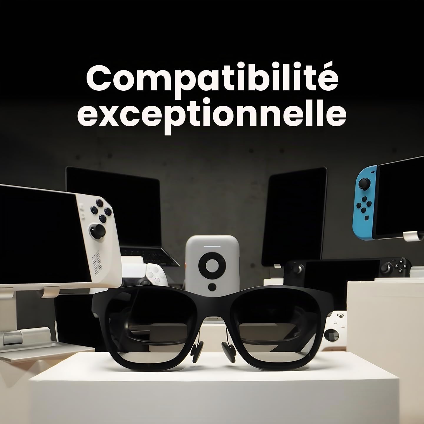XREAL Beam transforme Le Contenu vidéo en Affichage Spatial Incroyable dans l'air, Connexion Filaire aux Smartphones, aux Consoles de Jeu et aux Ordinateurs
