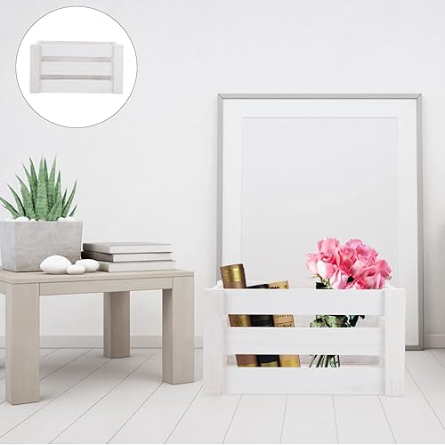 Miniatura 8 de CLISPEED Cajón de madera vintage para anidar, cesta de madera, cajas de almacenamiento de madera rústica, caja de madera rústica vintage para