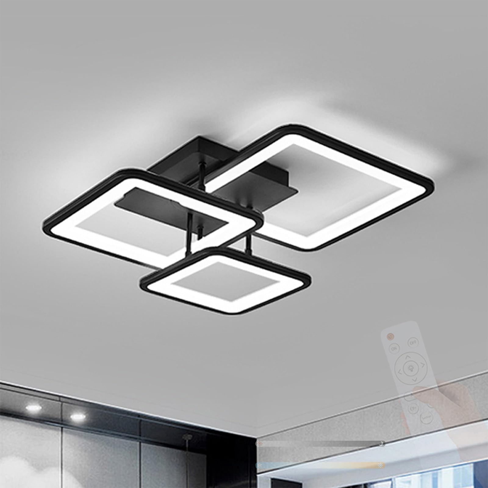 Lámpara de techo con control remoto para regular luz fría y cálida 8