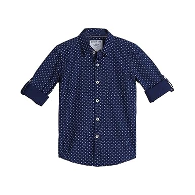 STOP Printed Cotton Roll Neck Boys Shirt (S21710BSHIRT07-P)