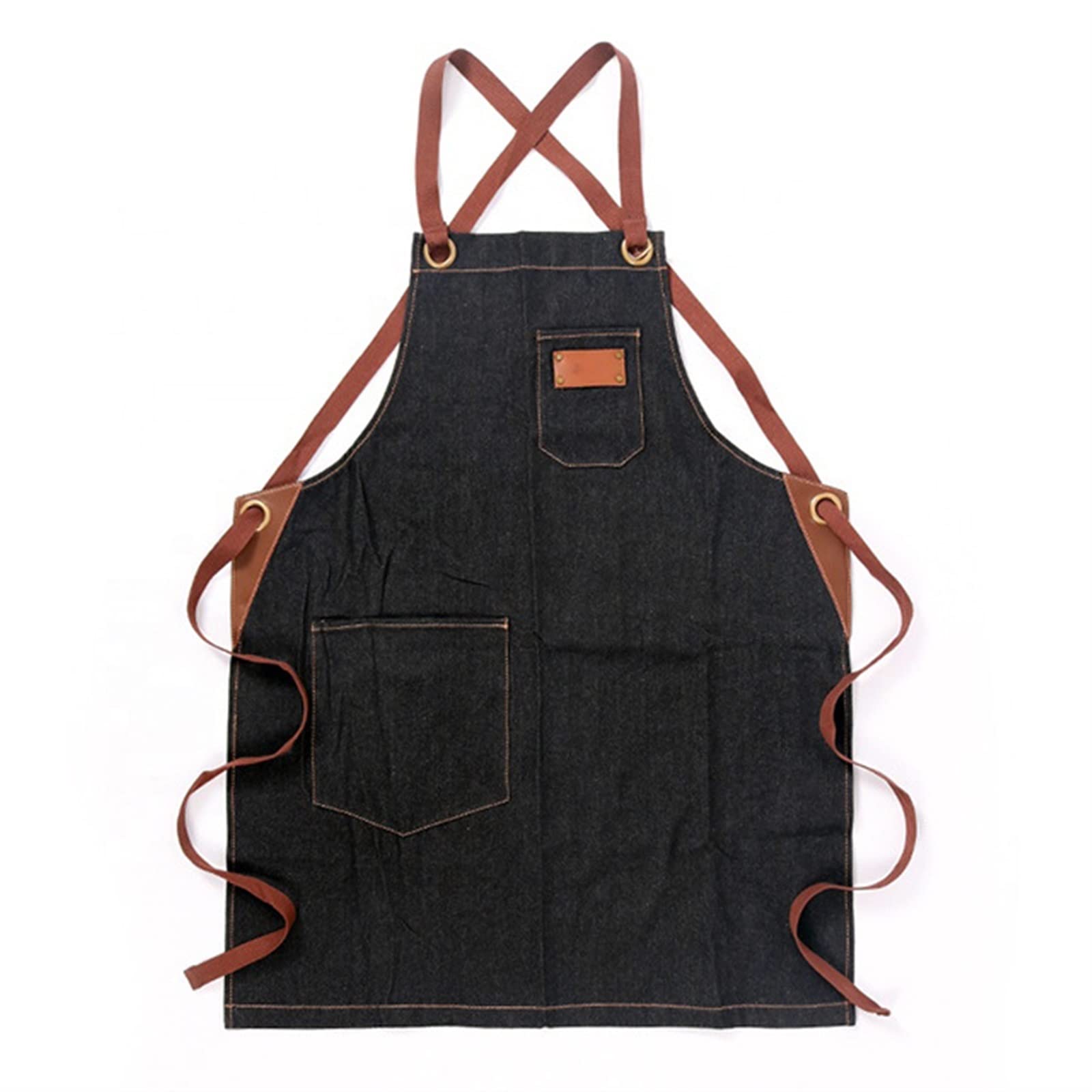 Grembiule di Jeans Grembiule da Barbiere Regolabile Grembiule da Barbecue Moda Grembiule da Uomo Coreano Grembiuli