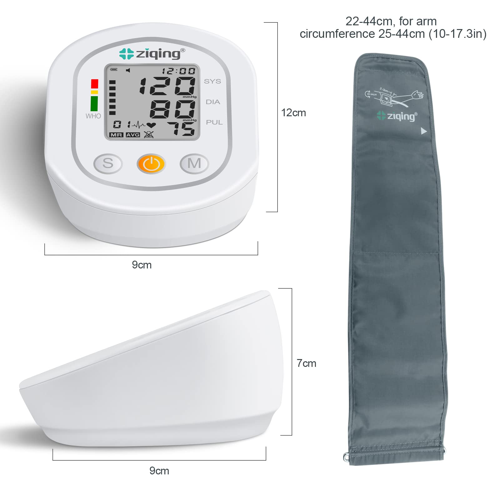 ZIQING Portable Blood Pressure Monitor Mini Upper Arm Blood, 49 OFF