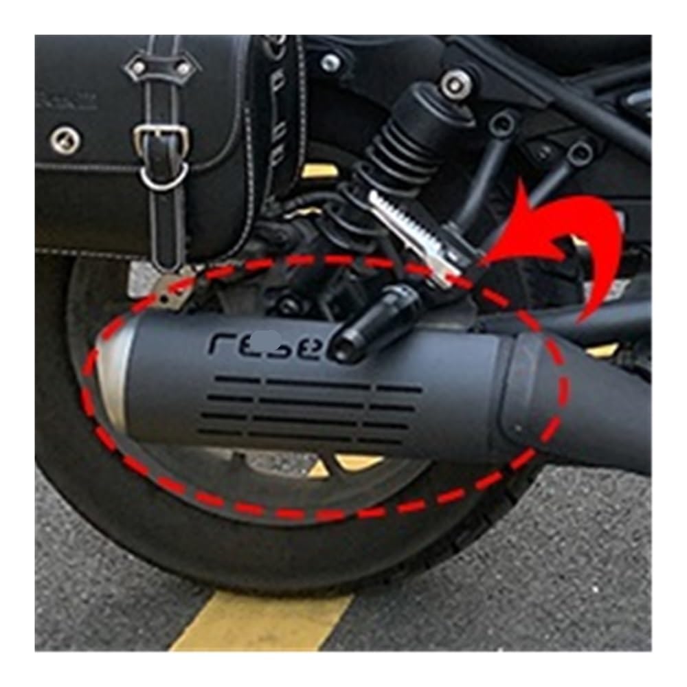 Deflectores Calor Escape para Rebel500 Rebel300 Rebel CMX500 CMX300 Cubierta Protectora De Escape para Motocicleta Silenciador Cubierta De Protección Térmica De Tubo