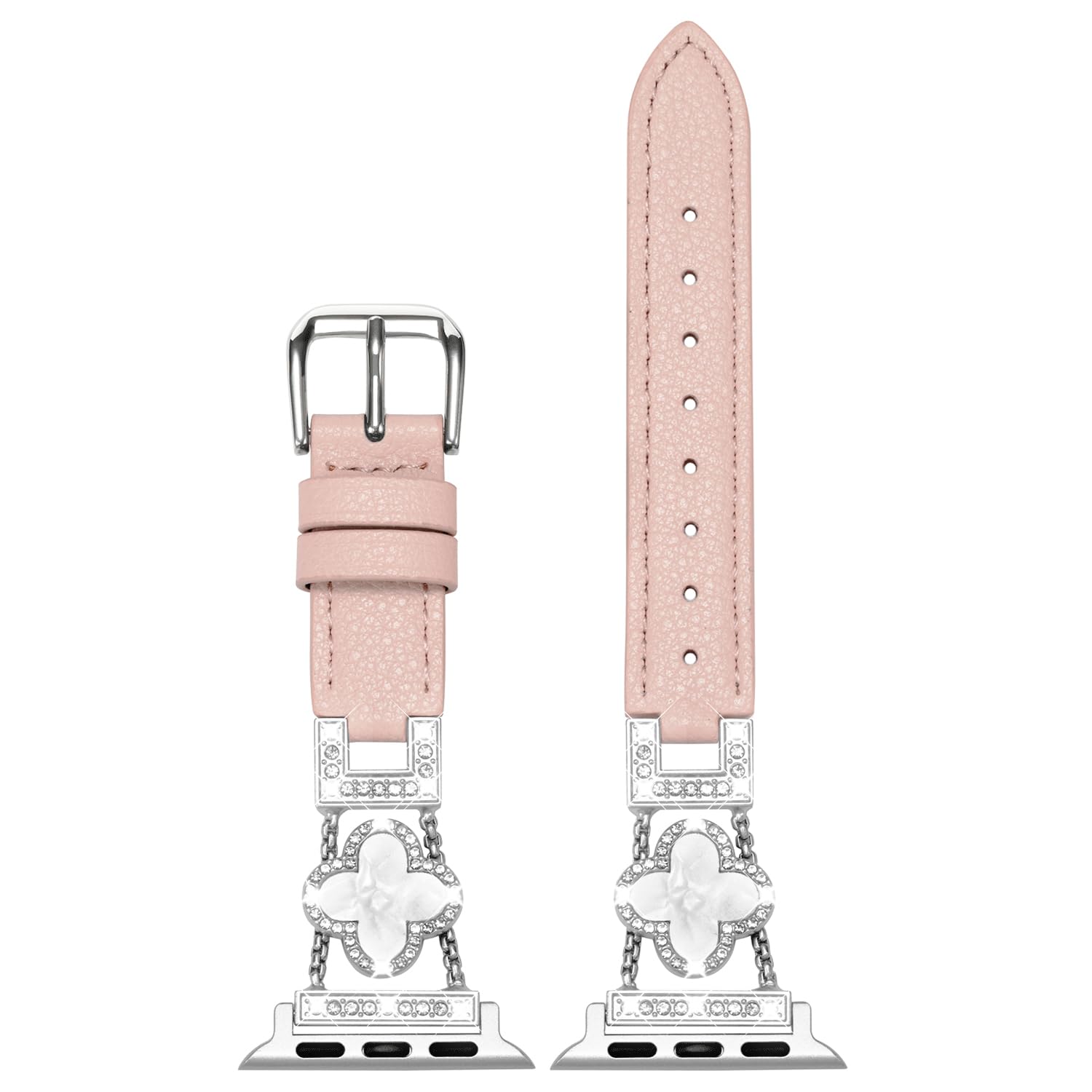 Moran Bling Diamond band Compatible with Apple Watch 38mm 40mm 41mm 42mm 44mm 45mm 49mm, Leather Band Jewelry Metal Slim Strap Women for iWatch Ultra 2/ Ultra Series 9/8/7/6/5/4/3/2/1/SE