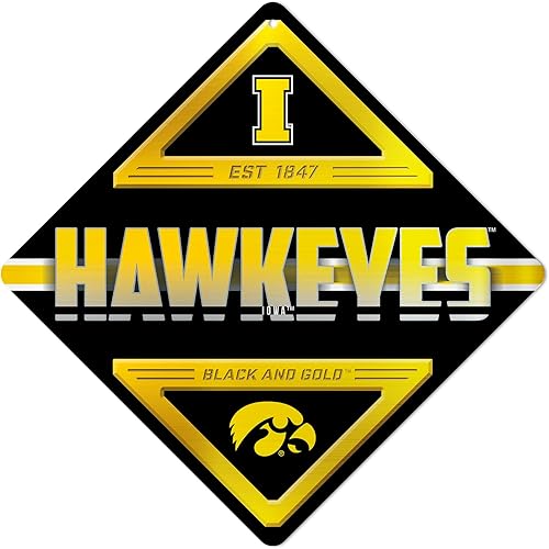 Miniatura 73 de Rico Industries NCAA - Letrero de metal estándar de 16.5 x 16.5 pulgadas, decoración del hogar, dormitorio, oficina, cueva de hombre