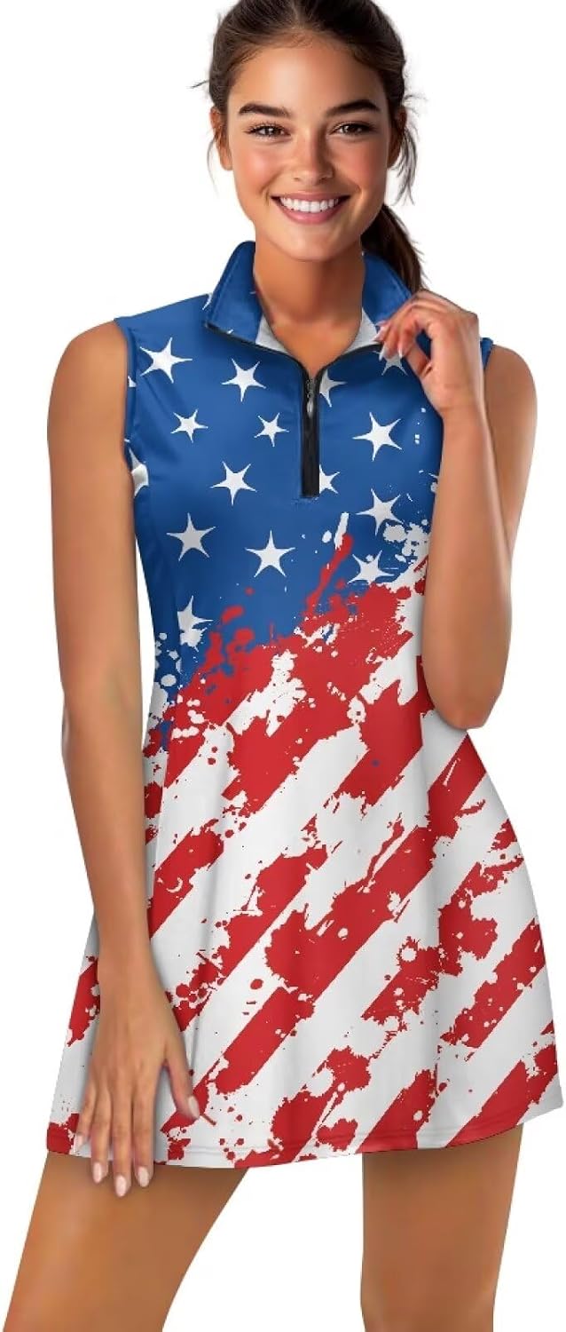 Women's Golf Sleeveless Dresses, Golf Dresses for Women Tennis Dress for Women Workout Athletic Dress Golfs Apparel