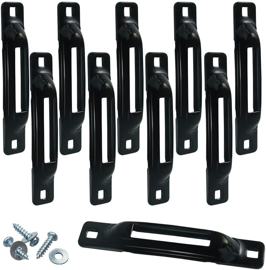 10pcs Tie Down Slot Strap Anchors Fit for E-Track System Used as Tie Down Anchor Point for Trailers,Pickups,Vans,Trucks