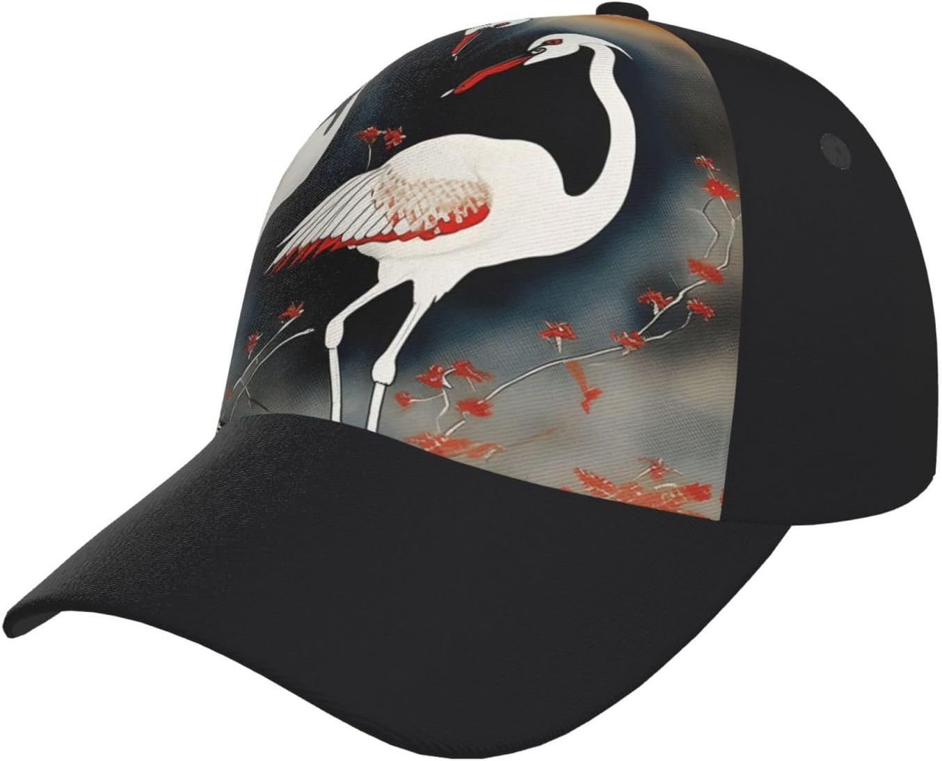 This Print Baseball Cap is a Unisex Personalized Gift, for Daily use Outdoor Activities Black