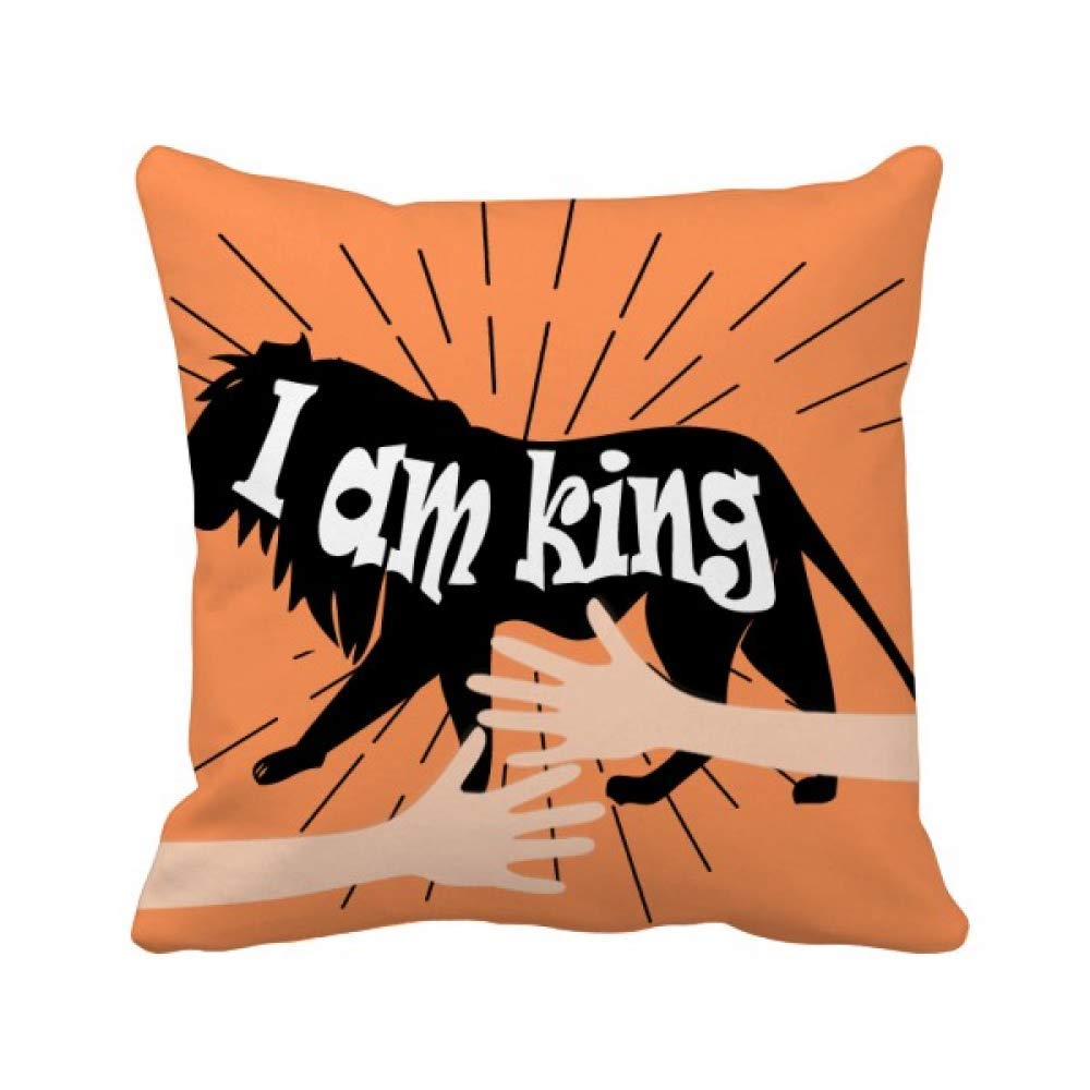 Coussin de Couvrir Lion : Housse lavable en tissu doux pour protection et confort