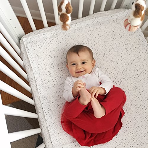 Image of QuickZip Crib Sheet Set - Faster, Safer, Easier Baby Crib Sheets - Includes 1 Wraparound Base & 1 Zip-On Crib Sheet - Moss Green 100% Cotton - Fits All Standard Crib Mattresses