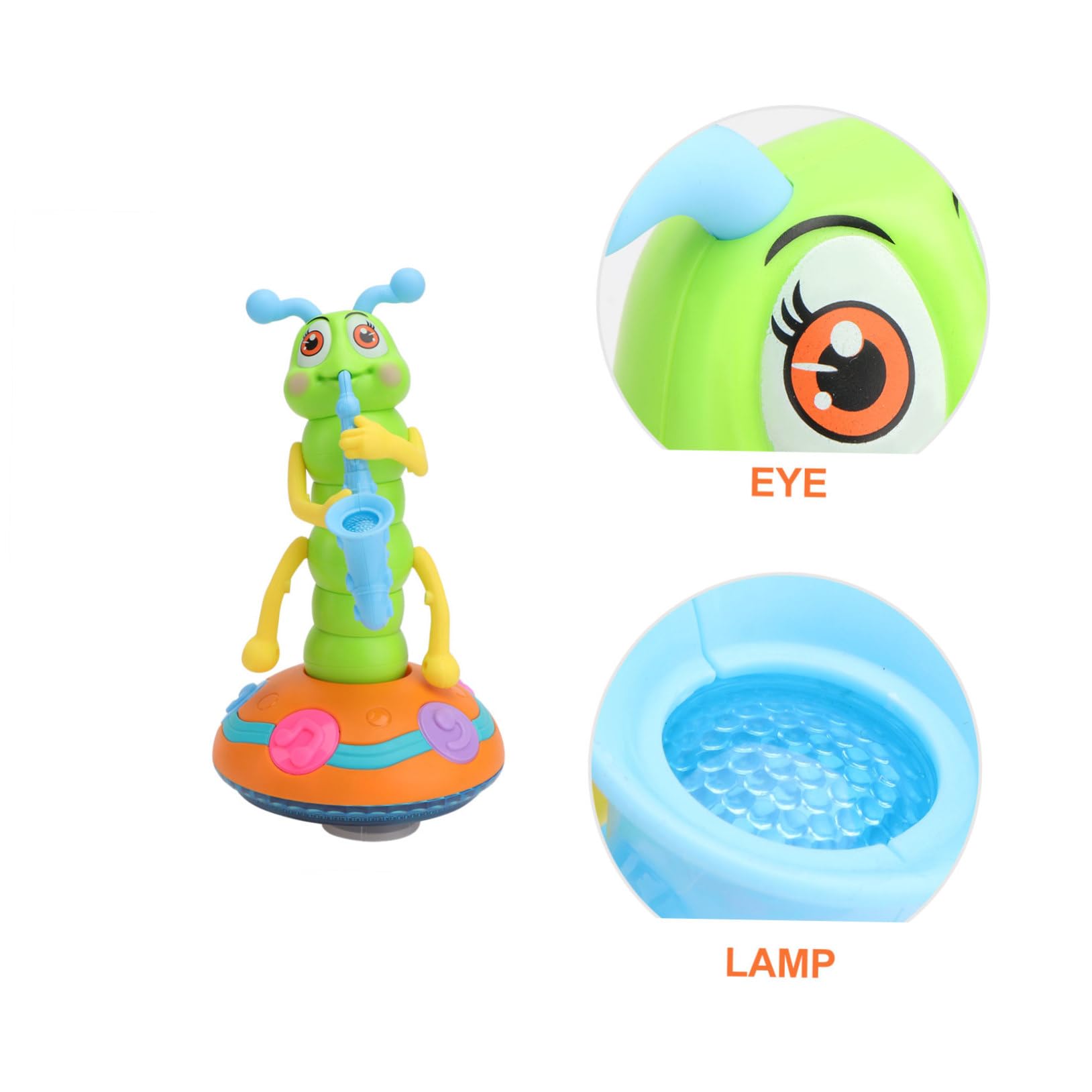 Juguete Musical de Oruga para Niños, 1 Pieza Abs Eléctrico