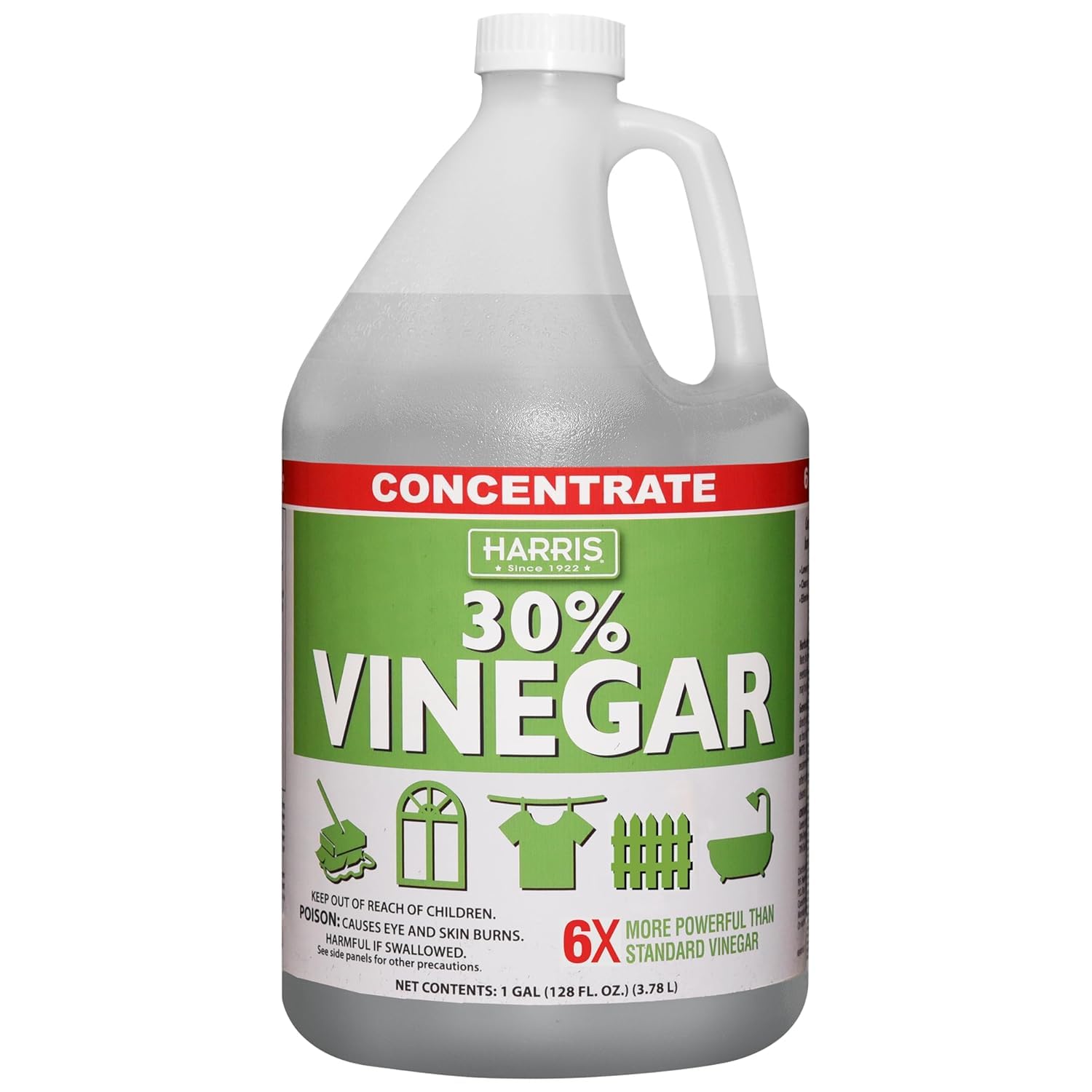 Harris 30% Extra Strength Concentrated Vinegar for Home and Outdoor Use, 1 Gallon