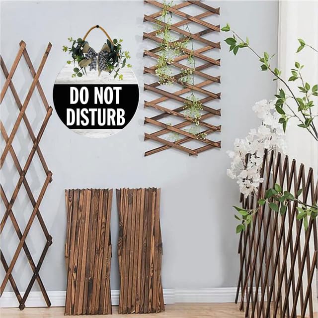 Uptell Letrero de madera rústica de 12 pulgadas con texto en inglés "Do Not Disturb", letrero elegante de no solicitar para puerta delantera, hogar, puerta de despedida