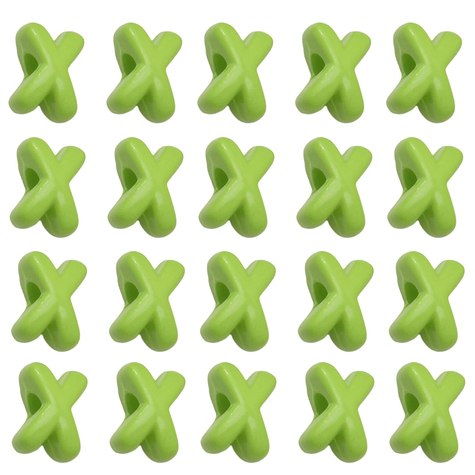 Tfaoys Green 10Pcs Acrylic X Shaped Beads 2Mm Hole Colorful Spacers Beads For Friendship Bracelets Jewelry Making Jewelry Making Spacer