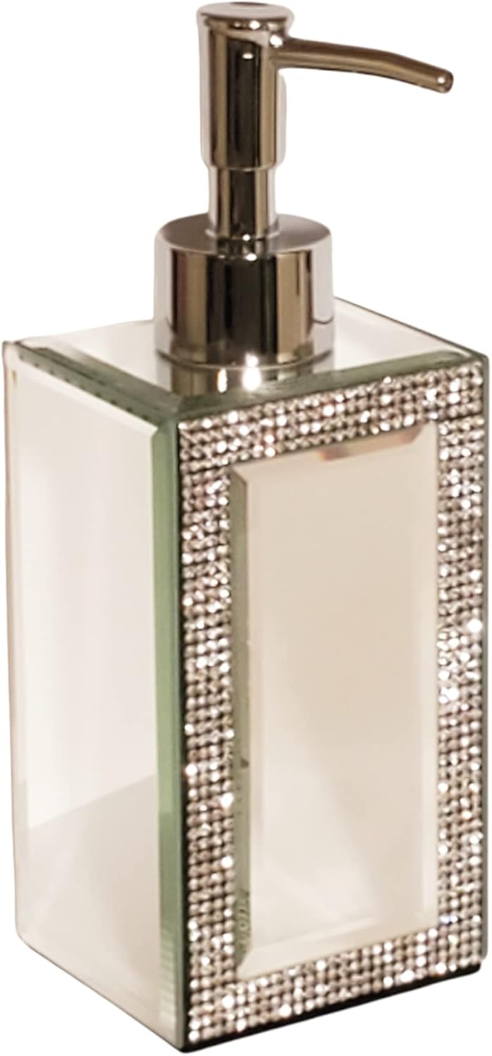 Bella Lux Rhinestone Soap Dispenser Bathroom Kitchen Home