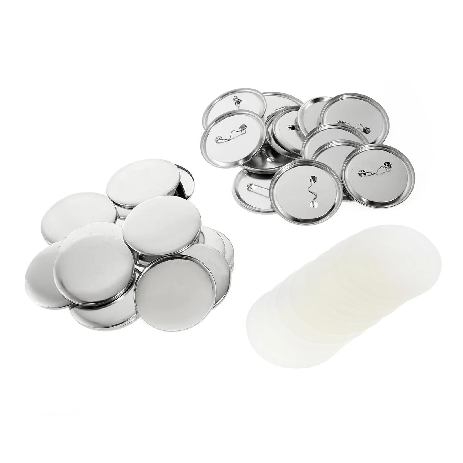 200 set di parti for bottoni for spille con badge in metallo da 25 mm, 32 mm e 37 mm, parti for bottoni for badge vuoti Realizzazione efficiente(25mm)