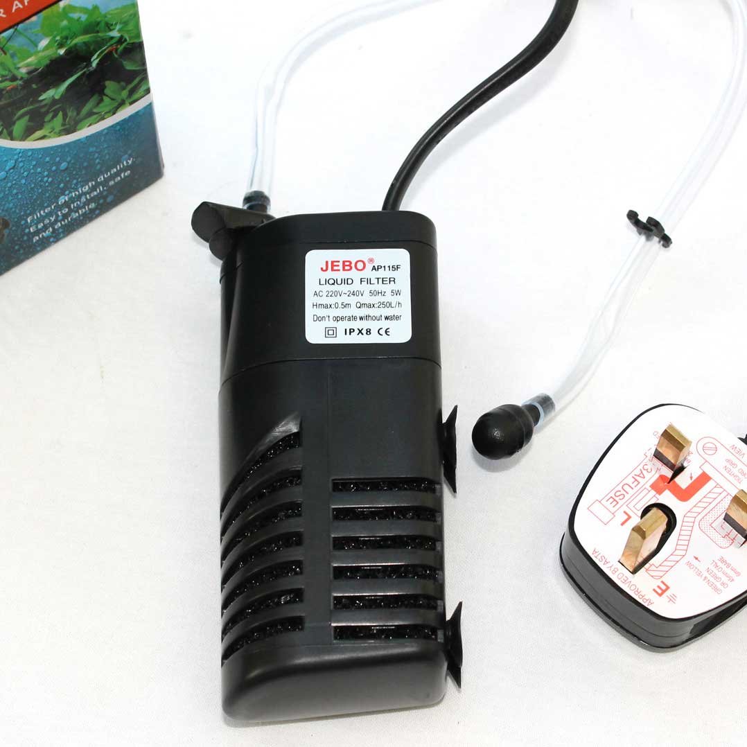 JEBO Internal Aquarium Filter | Submersible Filter for Small to Large Tanks | Quiet Operation | Adjustable Flow | Oxygenation | (AP112F)