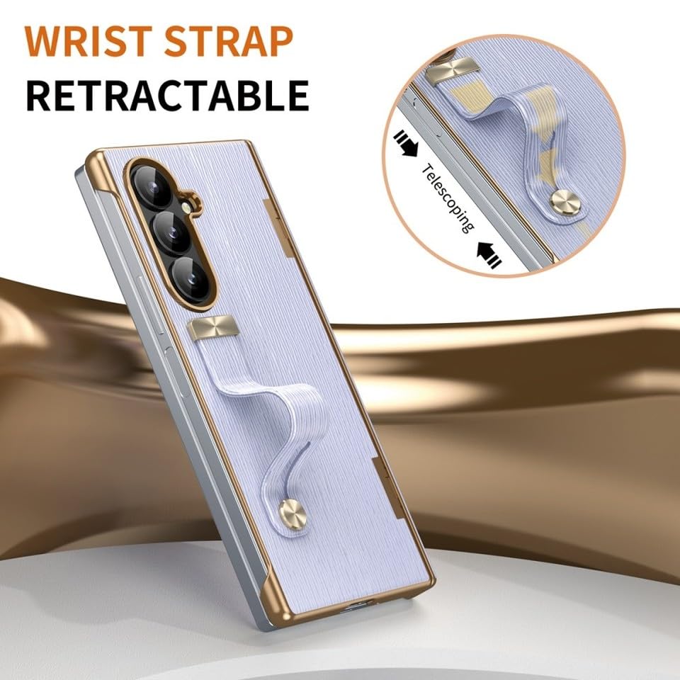 Étui Samsung Galaxy Z Fold 6 anti-chute sangle cuir intégrée - 4