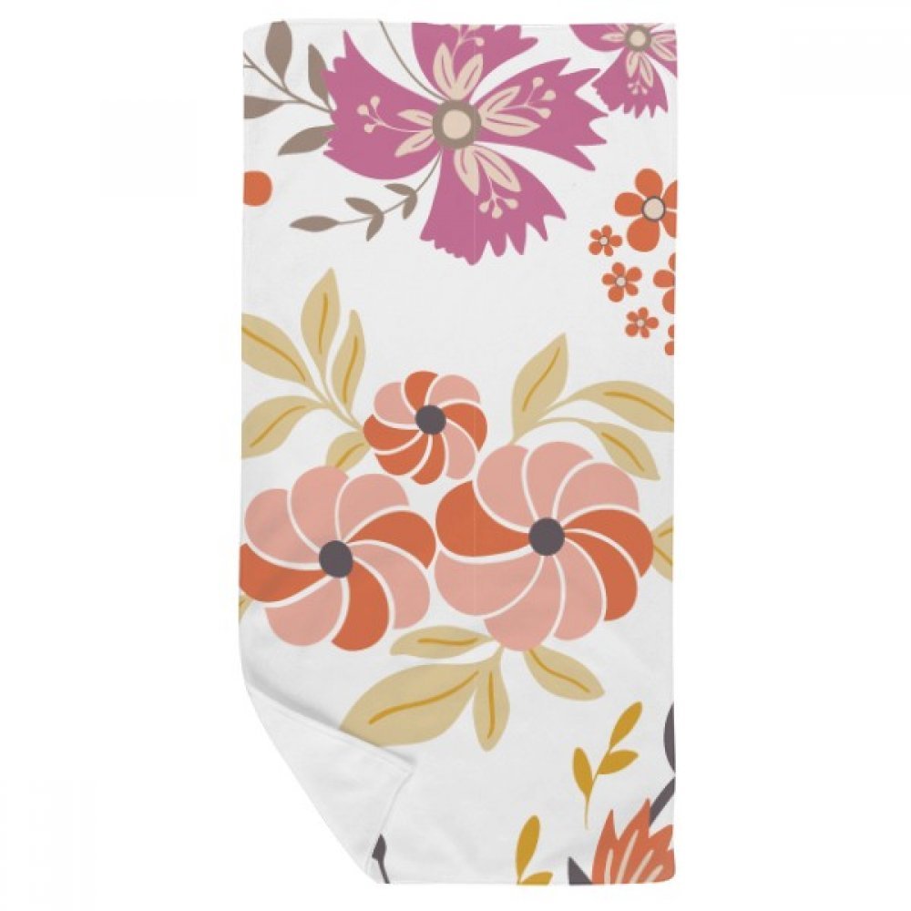 Serviette de bain motif pétale de fleur multicolor DIYthinker douce de 35x70cm
