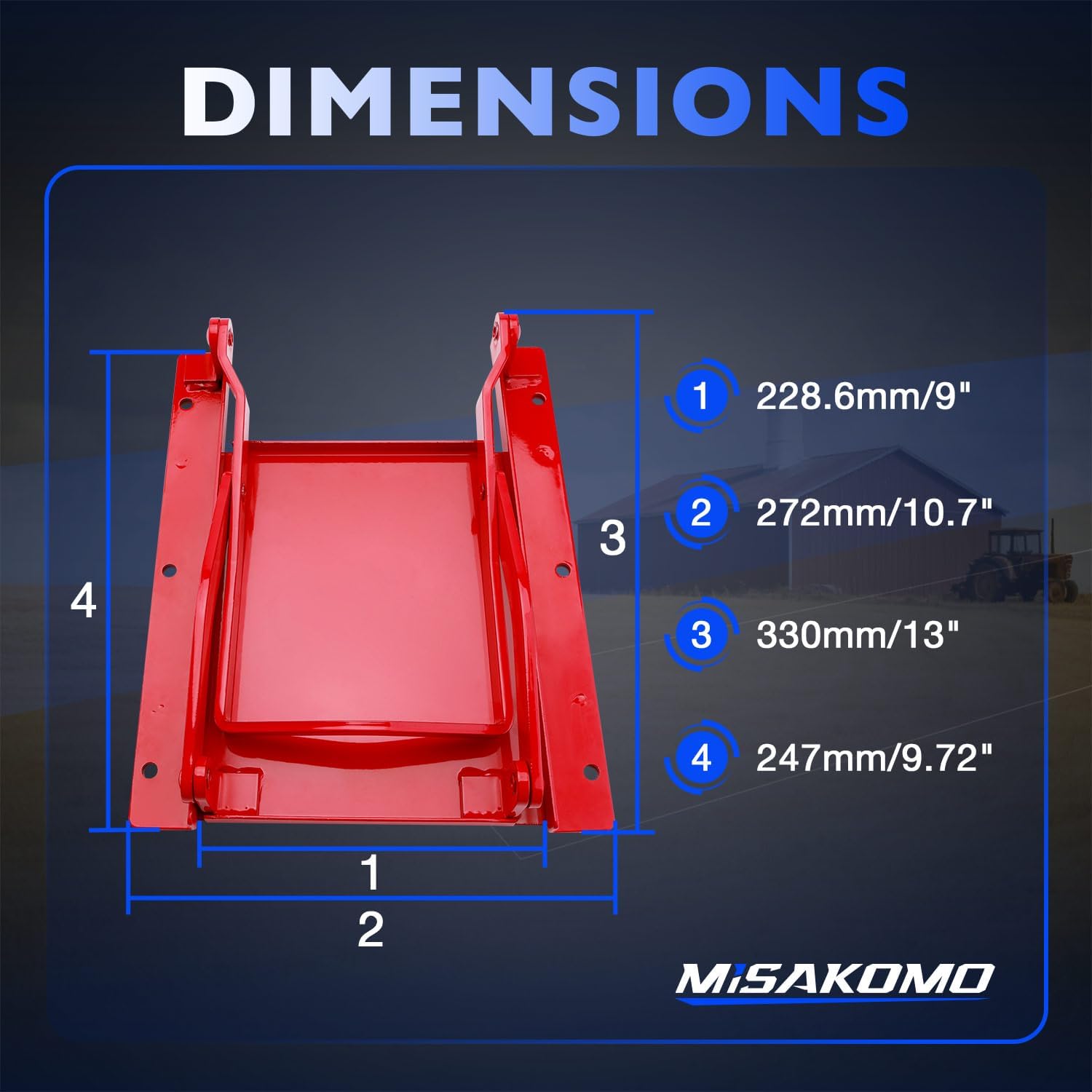 9x9 Inch Red Sliding Grain Gate for Grain-Kit Compatible with Sliding Gates-Pickup Truck Bed Slide-Hardware for Sliding Gates, Coming with 6 Screws, 6 Nuts, 12 Washers