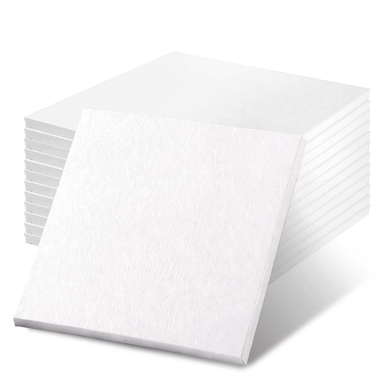 MEIDIV 12 Pack 12 inch Square Cake Board, 12mm Thick White Cake Drum, Cake Plate for Celebration Cakes, Birthday Wedding Cakes, Cupcakes