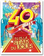 Editions Cely Carte Anniversaire XXL - carnet grand format A3 34x44cm - enveloppe incluse - écrivez tous un message sur sa carte d'anniversaire - un souvenir parfait (40 ans)