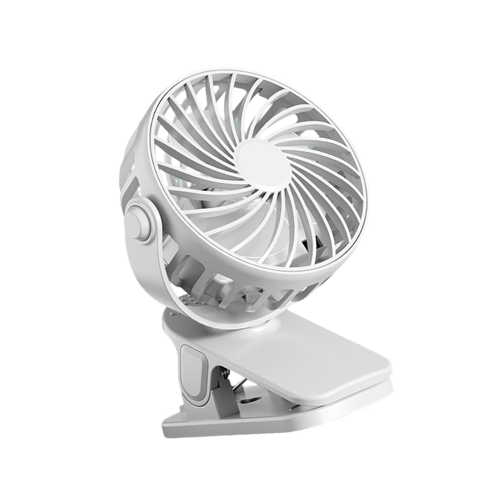 Uqezagpa USB Rechargeable Clip on Desk Fan with Night Light 3 Speed Quiet Operate Cooling Fan for Offices Bedroom Study Room Personally Cooling