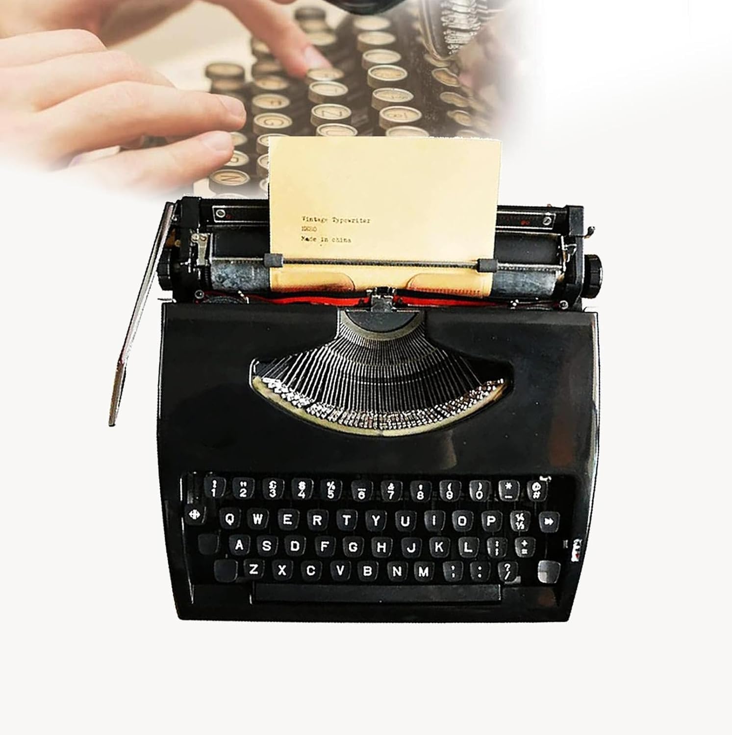 Vintage Typewriter for a Nostalgic Flow - Manual Typewriter Portable Model for Remote Writing Locations - Sleek & Durable Type Writer Classic Word Processor -Typewriters for Writers(Black)