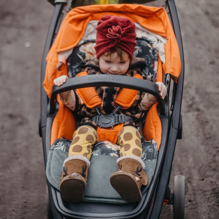 La Millou Organic Jersey Collection Kinderwagen-Pad, Kappadokienhimmel, Samt, Taubenblau