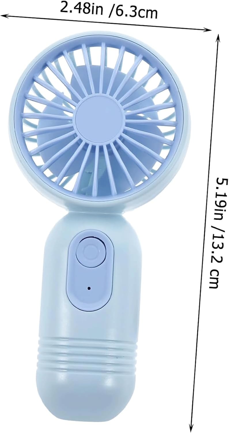 ZUMAHA Fan 2pcs Stylish Mini Fan, USB Rechargeable Personal Fan, Portable Handheld Fan for Outdoor/Indoor/Office/Travel Useful
