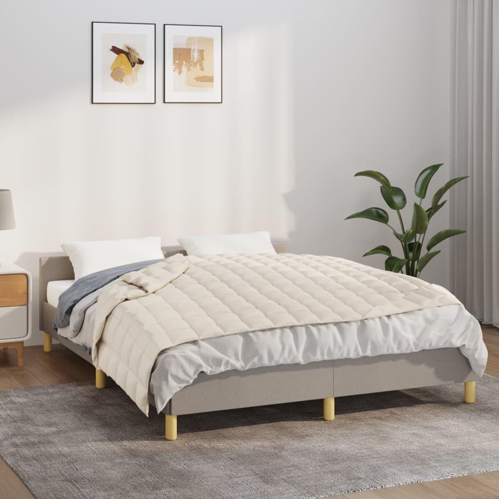 Genérico - Manta pesada (5 kg, algodón, 122 x 183 cm), color crema claro