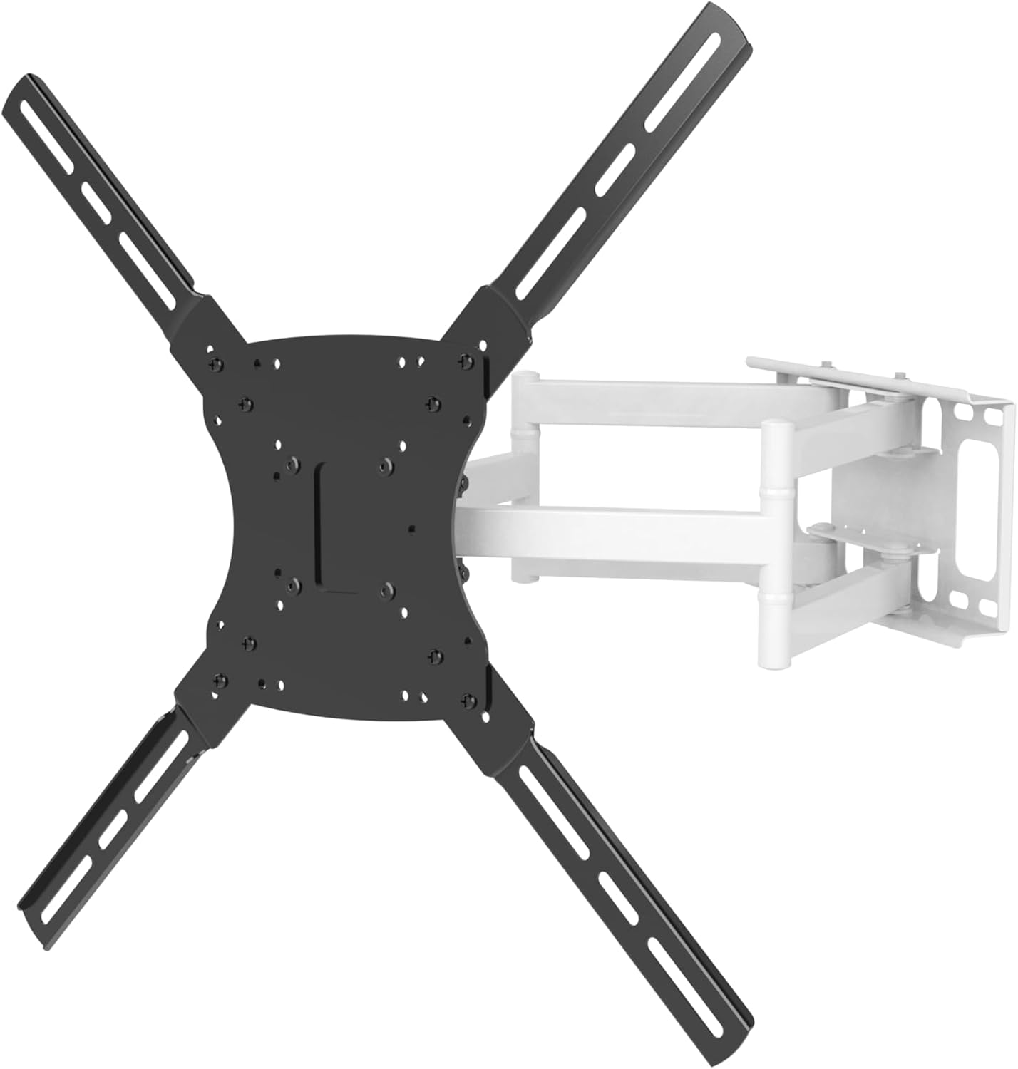 Bi-Color Black and White TV Wall Mount for LCD LED TV 37-80", Load Capacity: 70KG, VESA: from 100x100mm to 600x400mm, Maximum Distance from Wall: 450mm