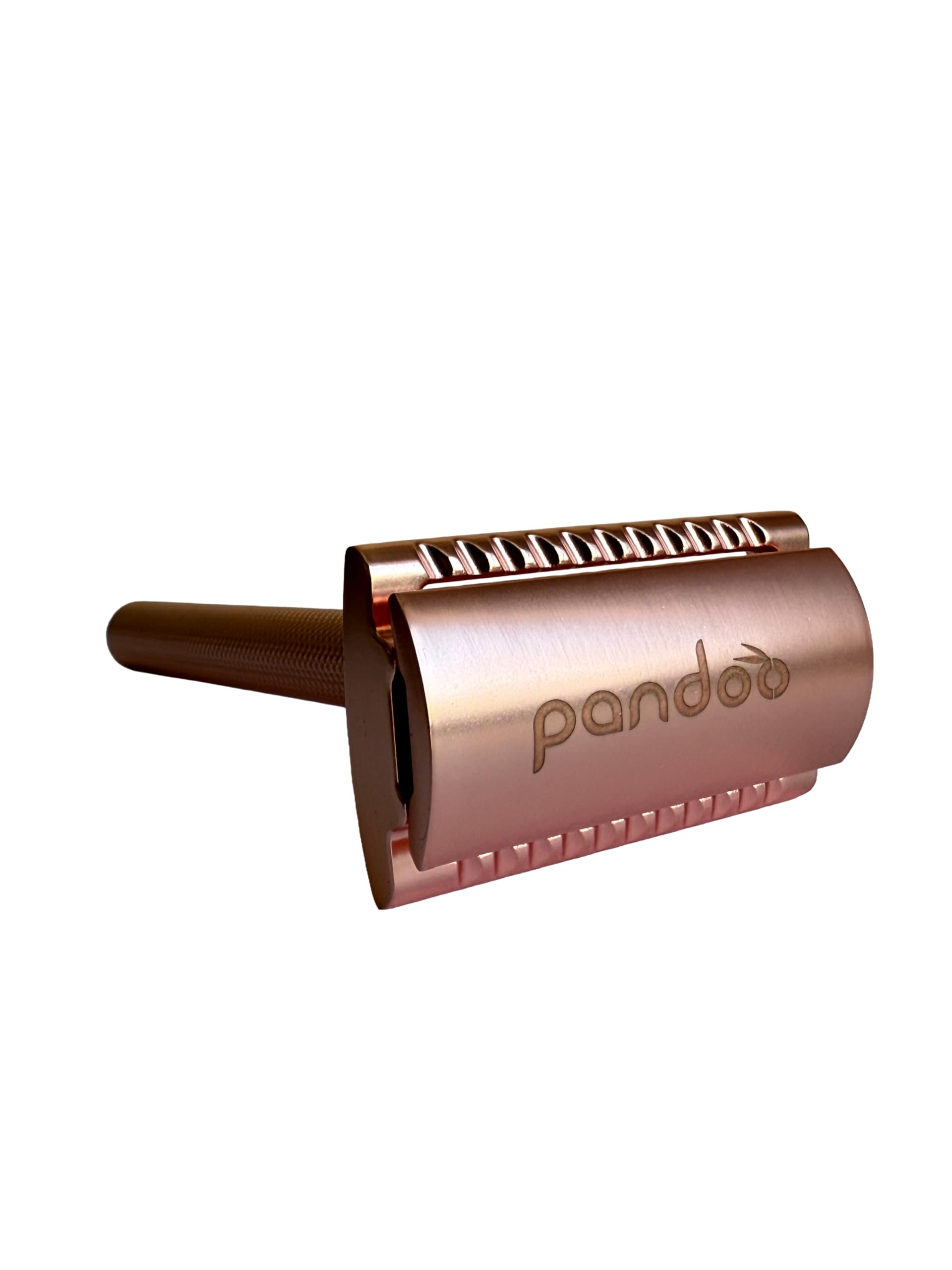 Maquinilla de afeitar de metal negro y oro rosa, maquinilla de afeitar clásica de seguridad para hombre y mujer, sostenible, sin plástico y respetuosa con la piel, afeitado en húmedo con cuchillas